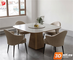 Dining Table Set Skp Files